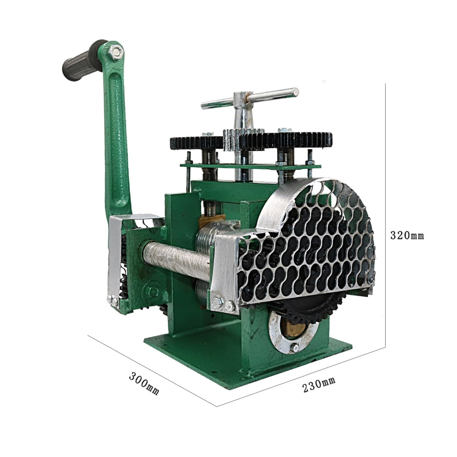 Manuelles Kombiwalzwerk 120 Mm – Schmuckwalzmaschine Mit Getriebe 1:6 Für Gold, Silber & Kupfer (Vierkant- & Halbrunddrähte)