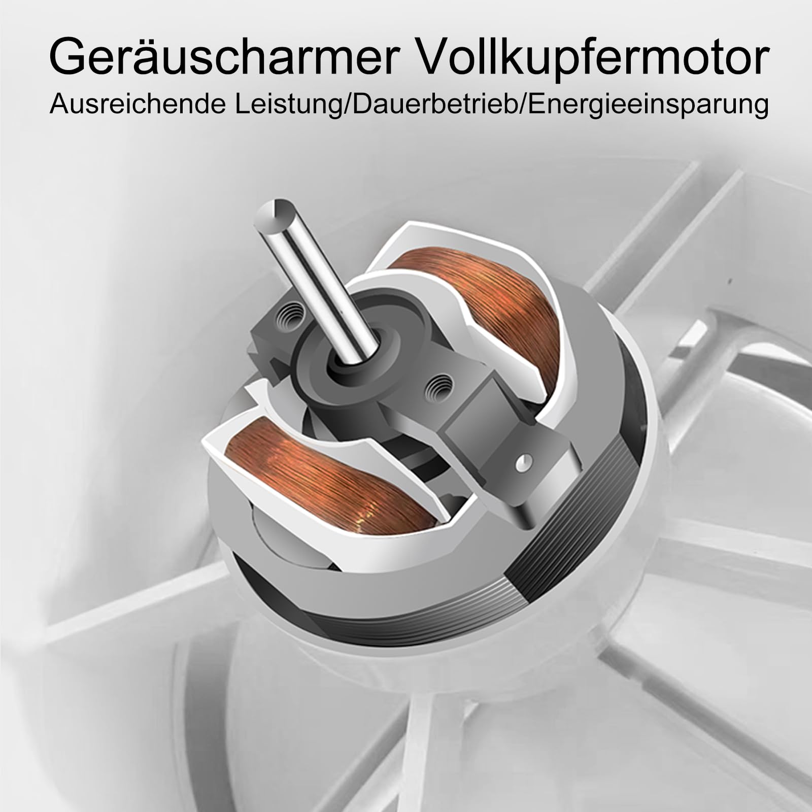 100mm Abluftventilator 160m³/h 4W, Zwei-Wege-Umkehrventilator mit 3 Geschwindigkeiten einstellbar, RC-Ventilator für Küche, Bad, Dachboden, Fenster, Keller