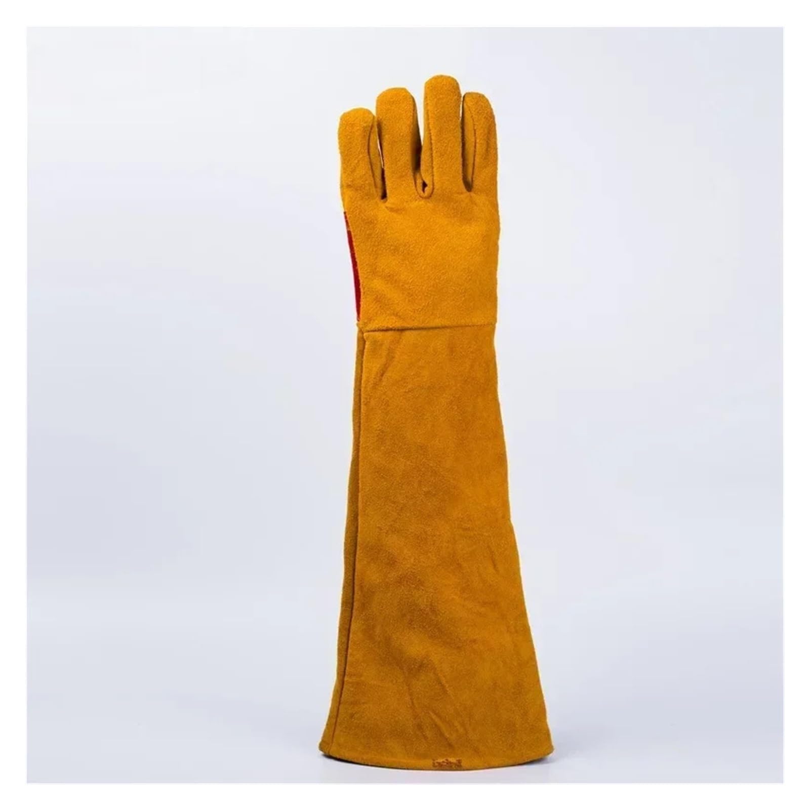 Guanti da Saldatura in Pelle a Maniche Lunghe da 23,6 Pollici, Guanti Resistenti al Calore for stufe e Barbecue, Guanti Resistenti alla Perforazione for Gard(60CM)
