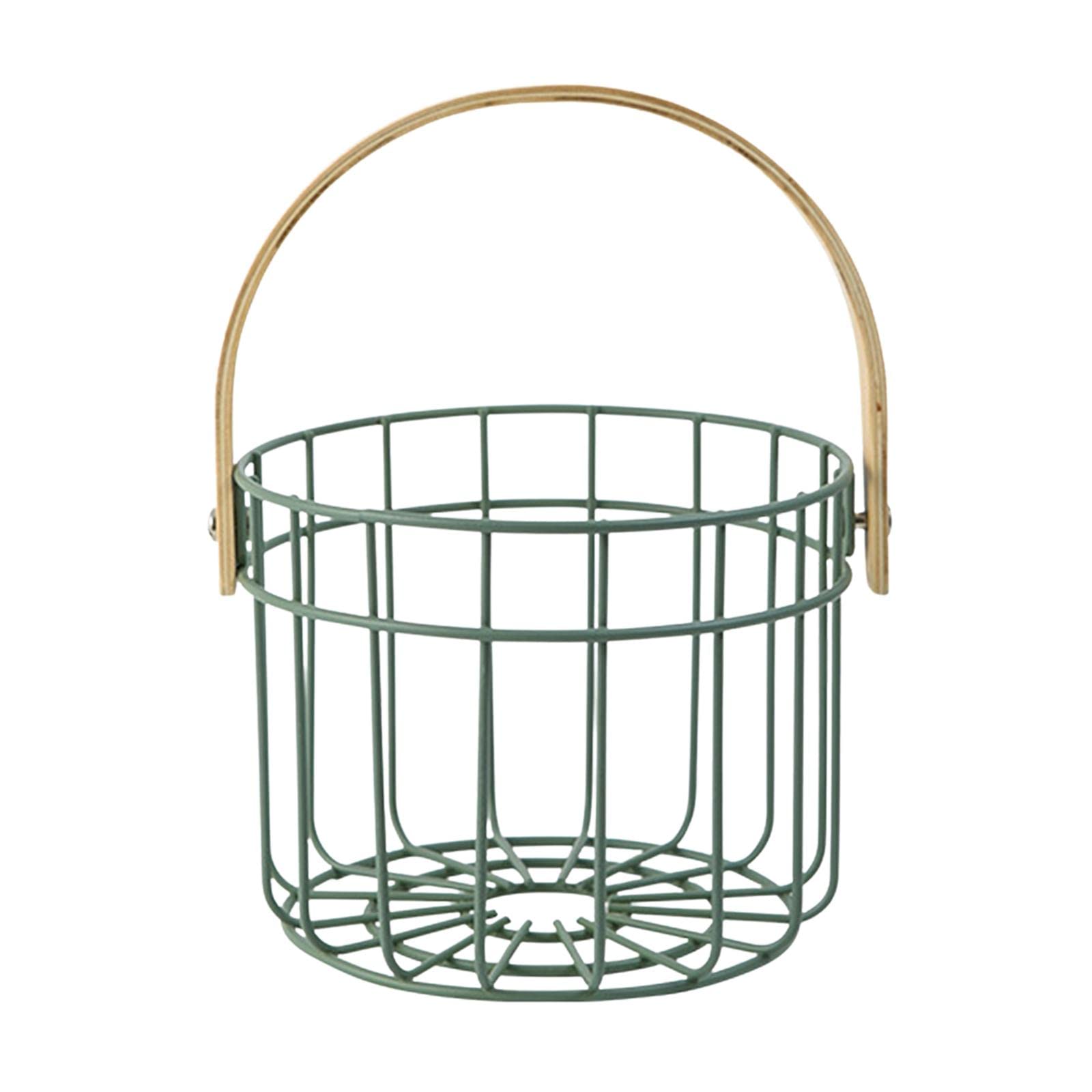 Metal Wire Egg Basket for Collecting Chicken Eggs Holder Green S|Home & Garden|Kitchen, Dining & Bar|Kitchen Storage & Organization|Racks & Holders