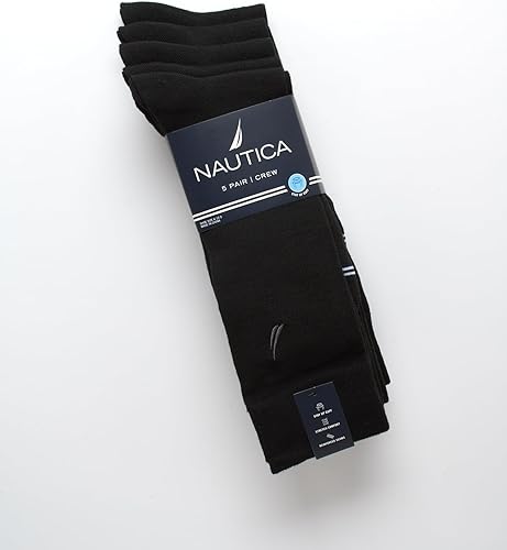 Miniatura 2 de Nautica Calcetines de vestir para hombre, paquete de 5 calcetines elásticos y cómodos con puños que se mantienen en marcha y costuras reforzadas