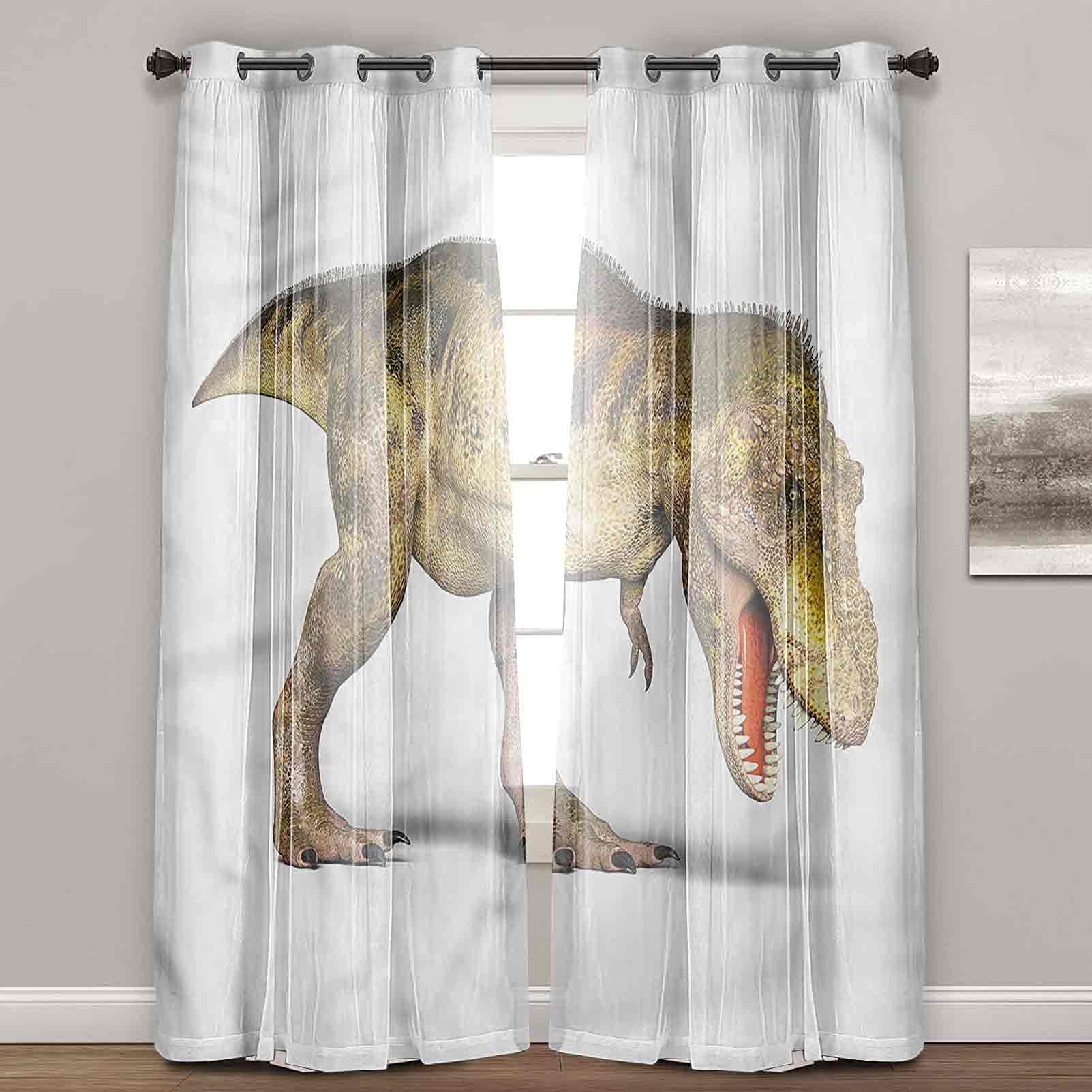 Tende A Pannello Dinosauro Jurassic - Set 2 Pezzi 150x245 Cm, Microfibra, Per Camera Bambini - Foto 9