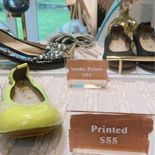 Miniatura 2 de SINGLE Mini Pop Up Shop Price Sign  Letrero acrílico de 3.2 x 2 con soporte acrílico  Herramientas de feria de proveedores  Mini letrero