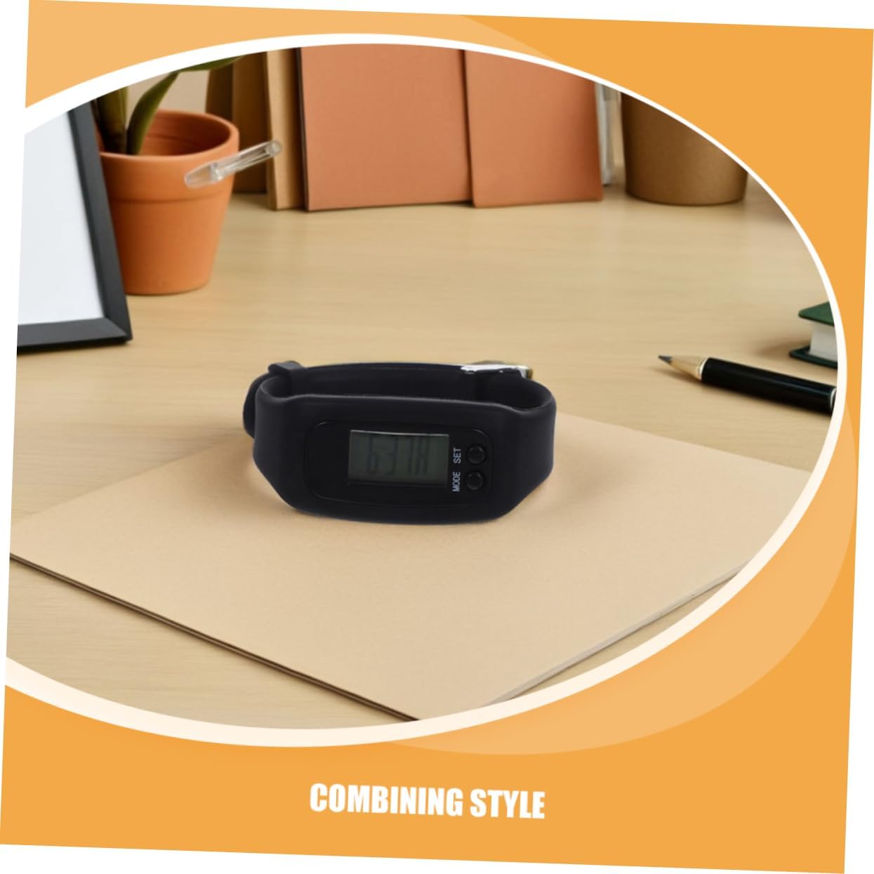 Yardwe 2pcs Silicone Fitness Tracker Watch Digital Pedometer for Step Counting Calorie Monitoring Lightweight Durable Design for Walking Running Outdoor Activities for Men Women