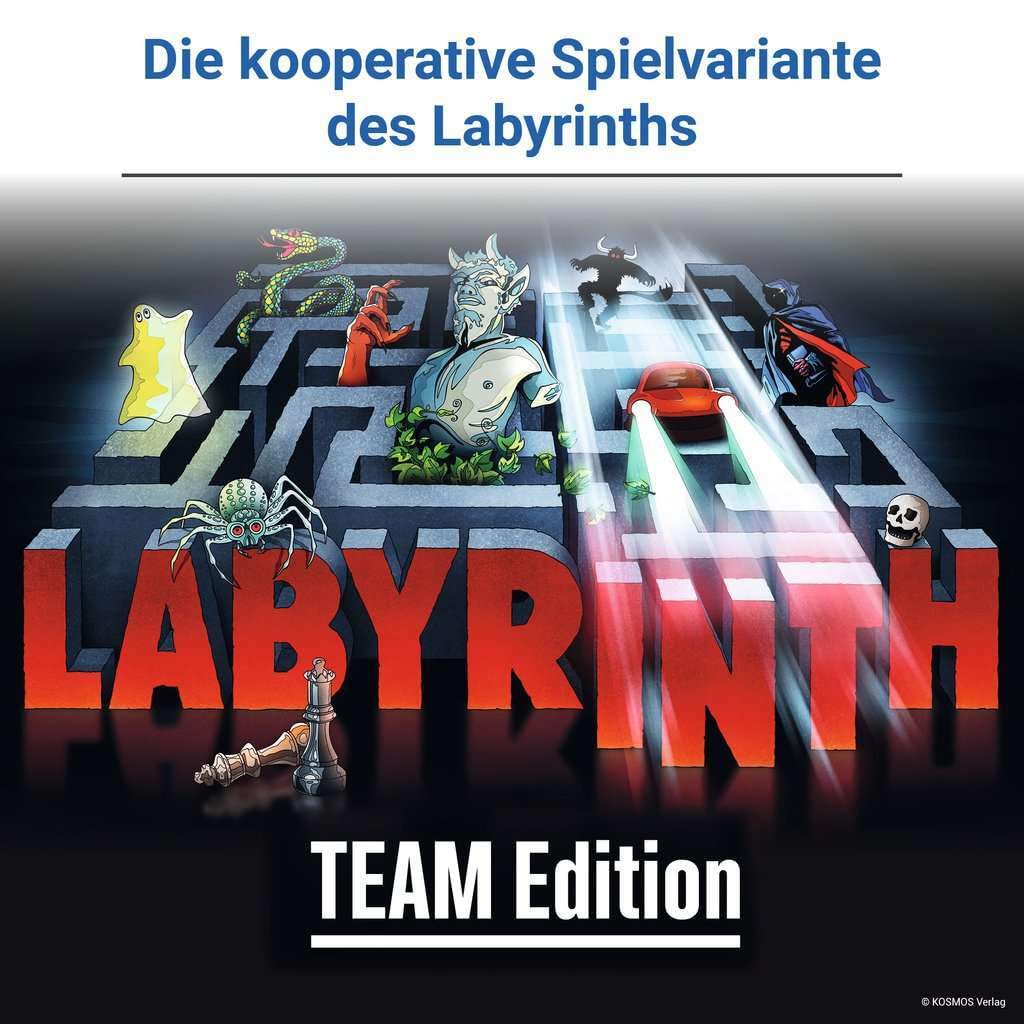 Ravensburger 22685 - I tre??? Labyrinth - Team Edition - La versione cooperativa del classico gioco per 2-4 persone dagli 8 anni in su con Justus Jonas, Peter Shaw e Bob Andrews