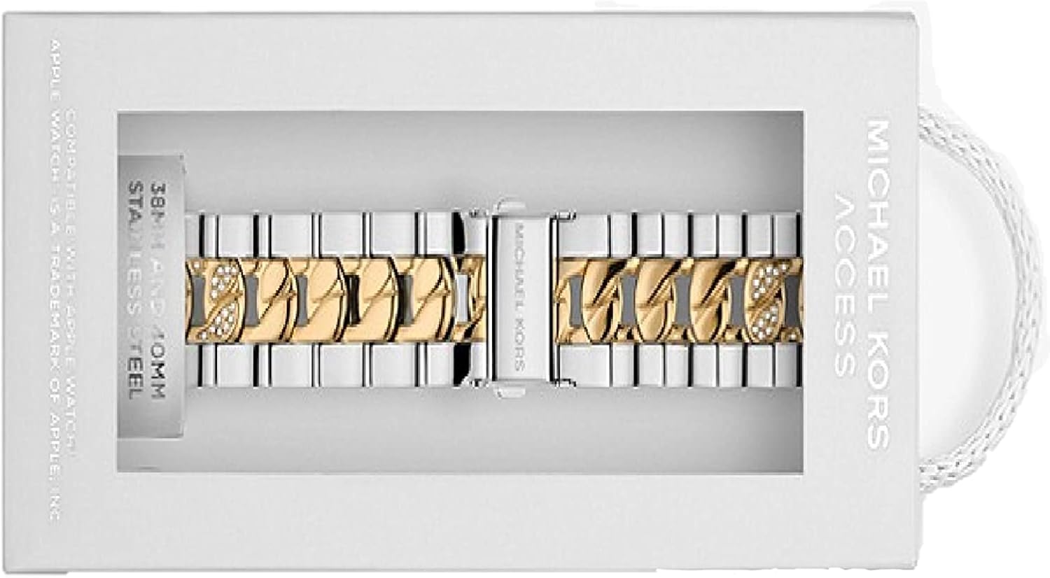 Michael Kors Cinturino per Apple Watch da Donna, 38 mm/40 mm/41 mm, Acciaio Inossidabile