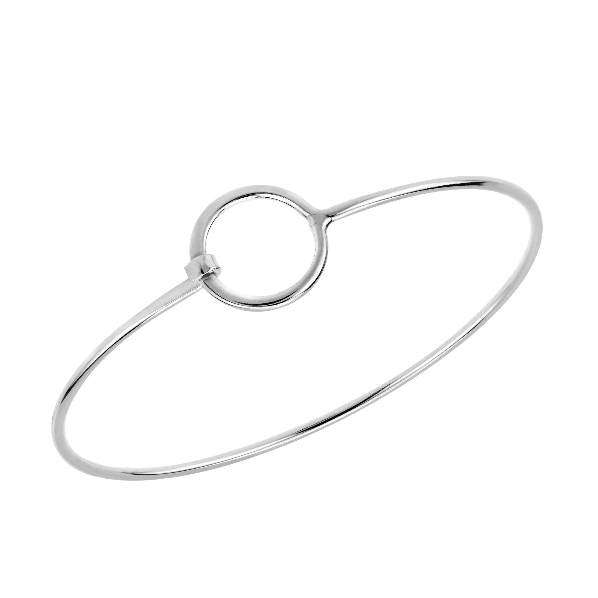 Bracelet argent sterling 925 chic AeraVida avec fermoir cercle épuré - 8