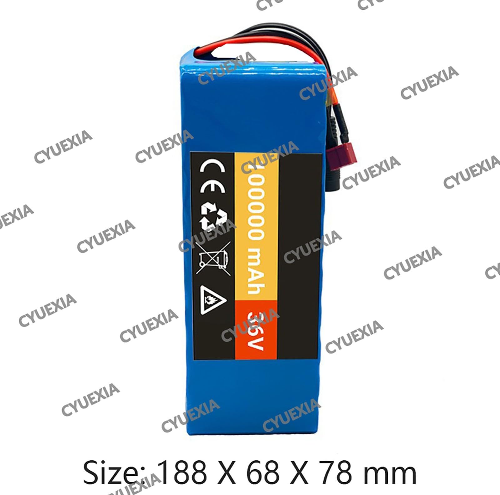 36V 100Ah Impermeable E-Bike Batería 10S4P Batería para Bicicleta Electrica Batería De Alta Potencia con Cargador para 200W 350W 500W 800W Motores