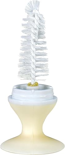 Miniatura 4 de Nuby Cepillo de limpieza 2 en 1 para biberones y pezones con base de succión, los colores pueden variar