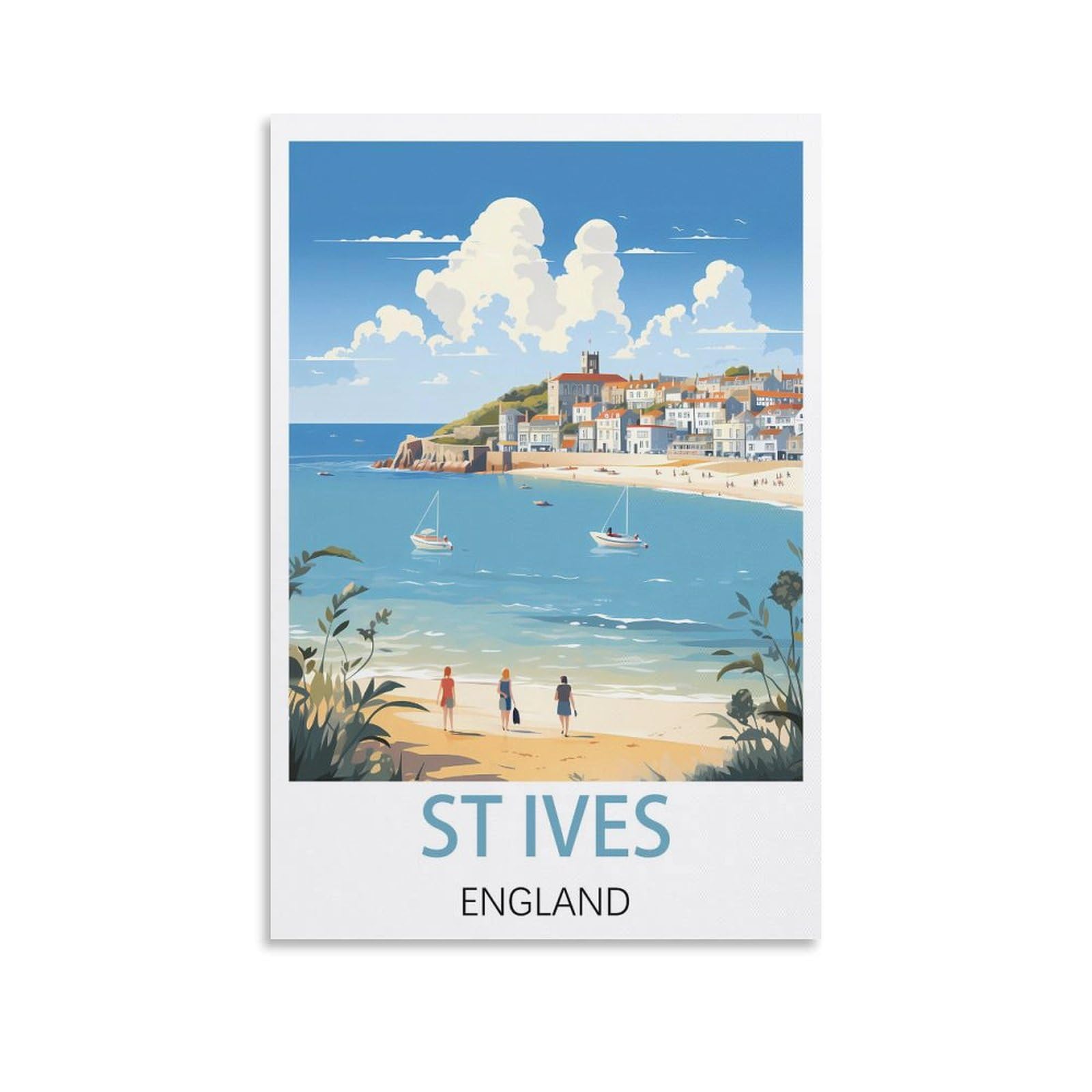 EZMLFA Paint by Numbers for Adult Girls,St Ives England Easy Paint by Numbers for Beginner Craft for Home Wall Decor Drawing 40x50cm — image 1