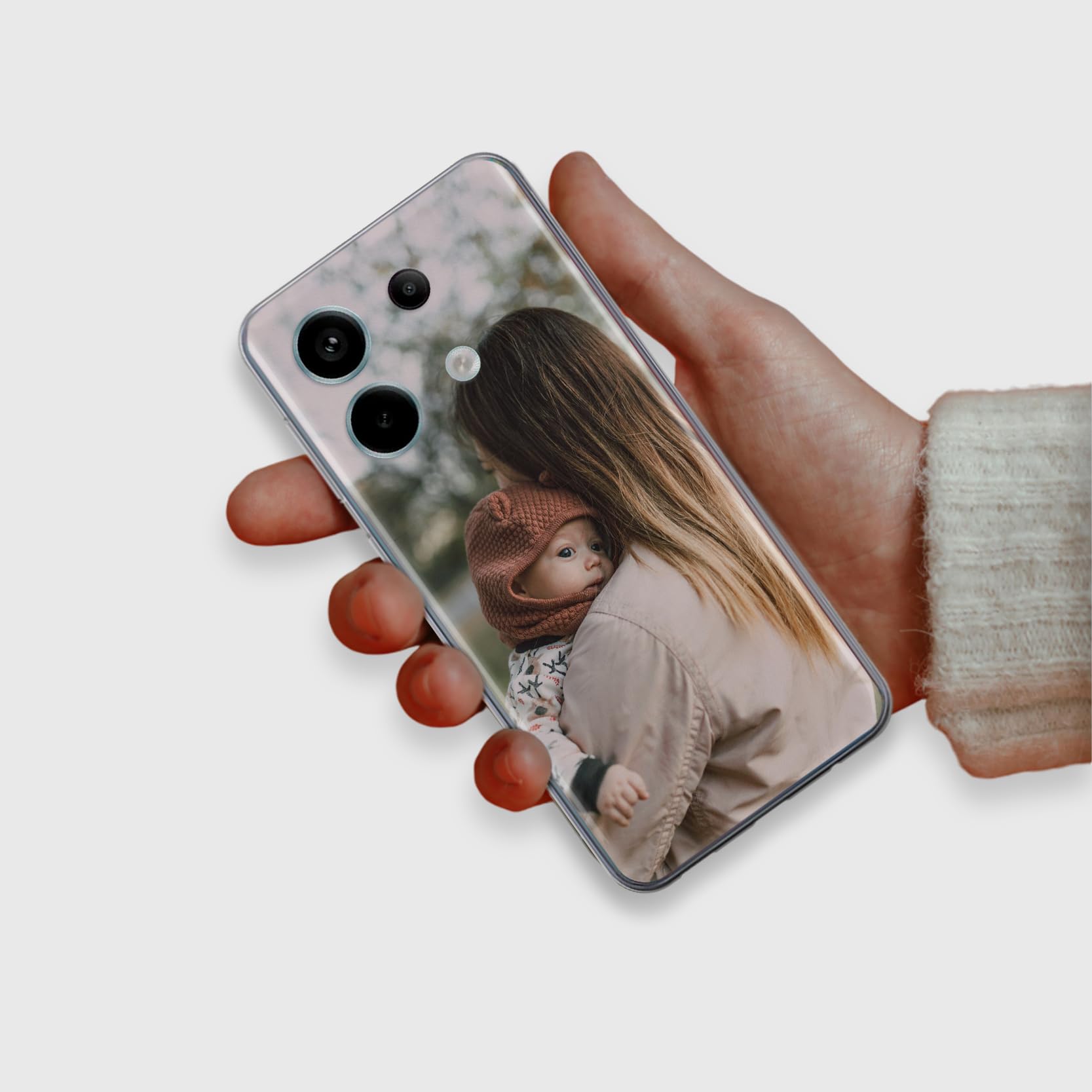 Xylota Personalisierte Handyhülle Für Xiaomi Redmi Note 13 4G – Mit Eigenem Foto/Text, Transparent & Kratzfest