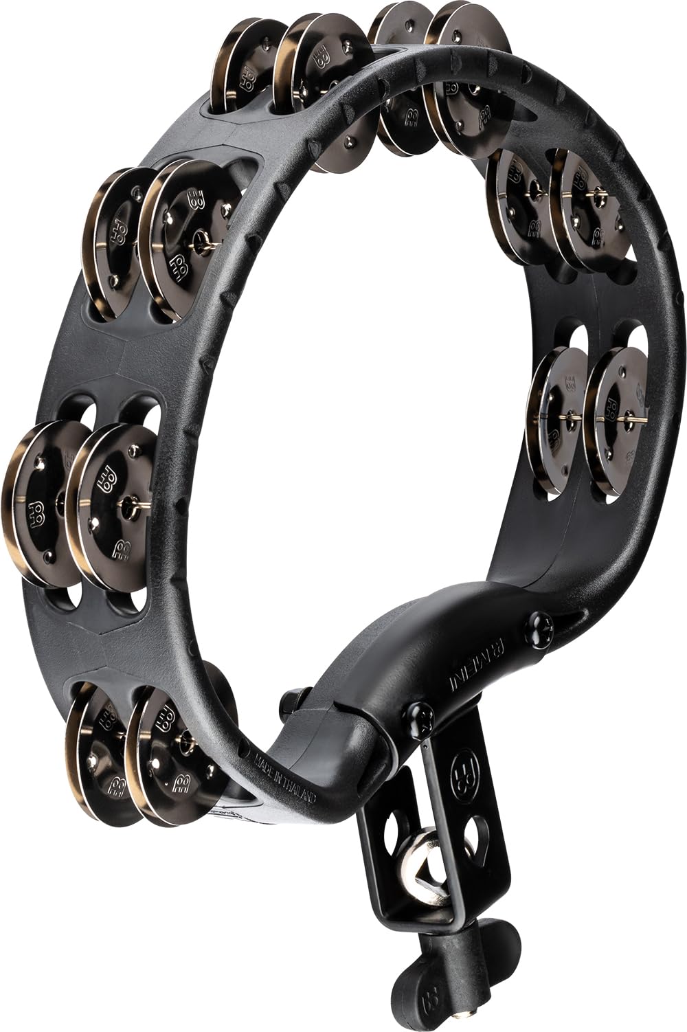 Meinl Percussion Headliner Mountable ABS Tambourine, Schwarz (HTMT2BK)