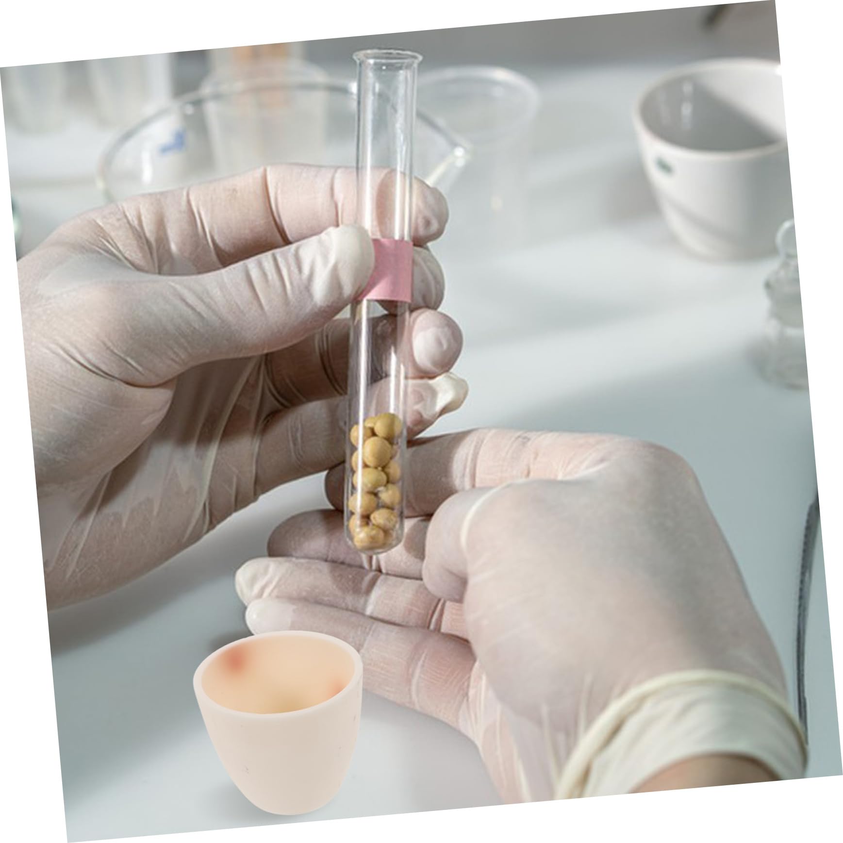 FUNOMOCYA High Temperature Ceramic Crucible Melting Crucible for Laboratory Research Laboratory Crucible Laboratory Equipment Crucible Bowl Crucible Cup Melting Crucible Ceramics White