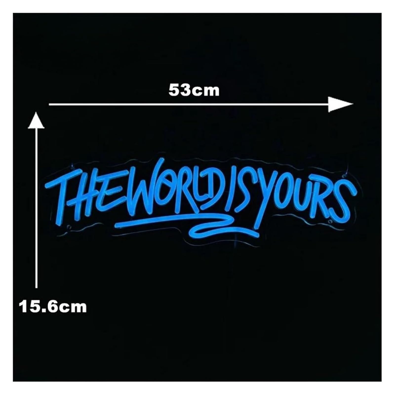Insegna al neon Pannello IL MONDO È per TUO Decorazione murale