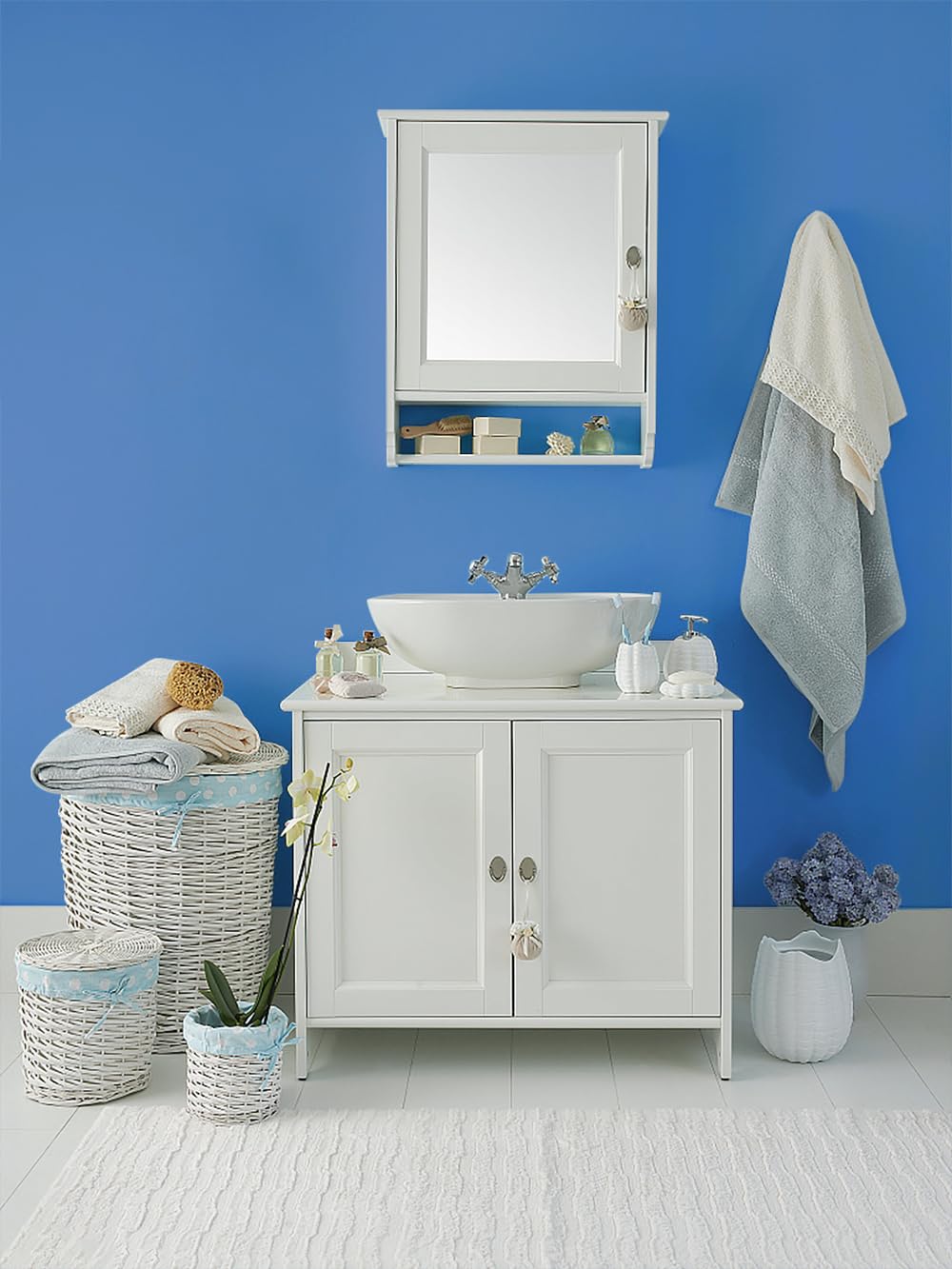 Carta da parati blu da 40 x 1000 cm, per camera da letto, facile da staccare, carta da parati blu per bagno, cucina, carta da parati per affittuari, rimovibile in vinile, autoadesiva, opaca