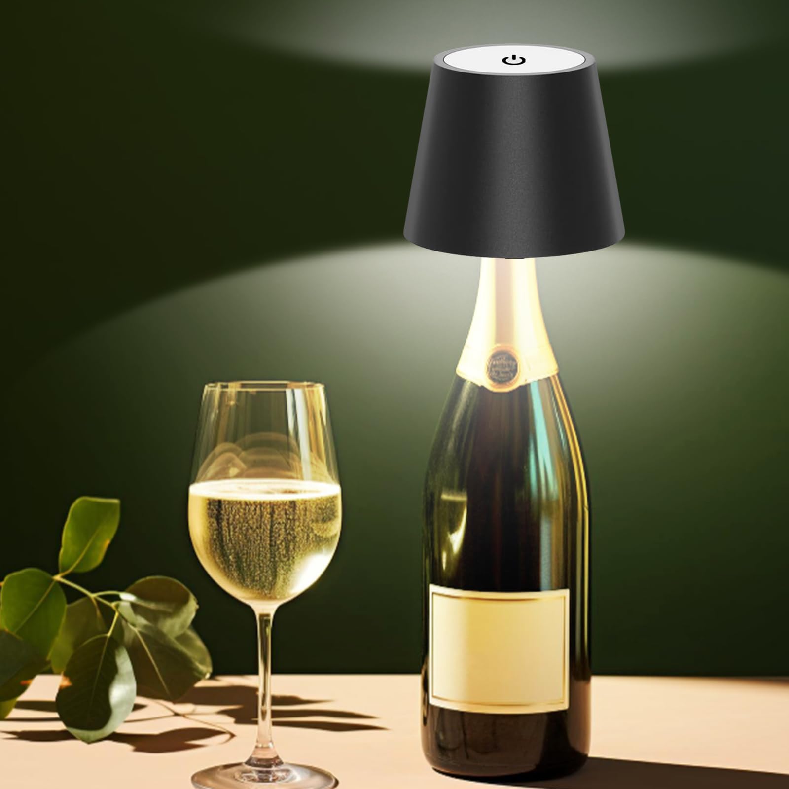 ANTELA Lampe de Table Sans Fil Rechargeable 3000K/4000K/5000K Blanc Chaud/Froid Dimmable LED Intérieur Extérieur pour Table de Repas Balcon Jardin Terrasse, Noir, 2PCs