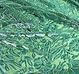 Sage Green Floral - Hand Dyed Burnout Silk Velvet (1/4 Yard by 54 inches)