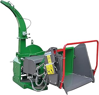 Heavy Duty Wood Chipper Shredder – Orchard Farm Branch Shredder, Power Take-Off Tractor-Mounted Wood Chipping Tool for On-Site Debris Reduction
