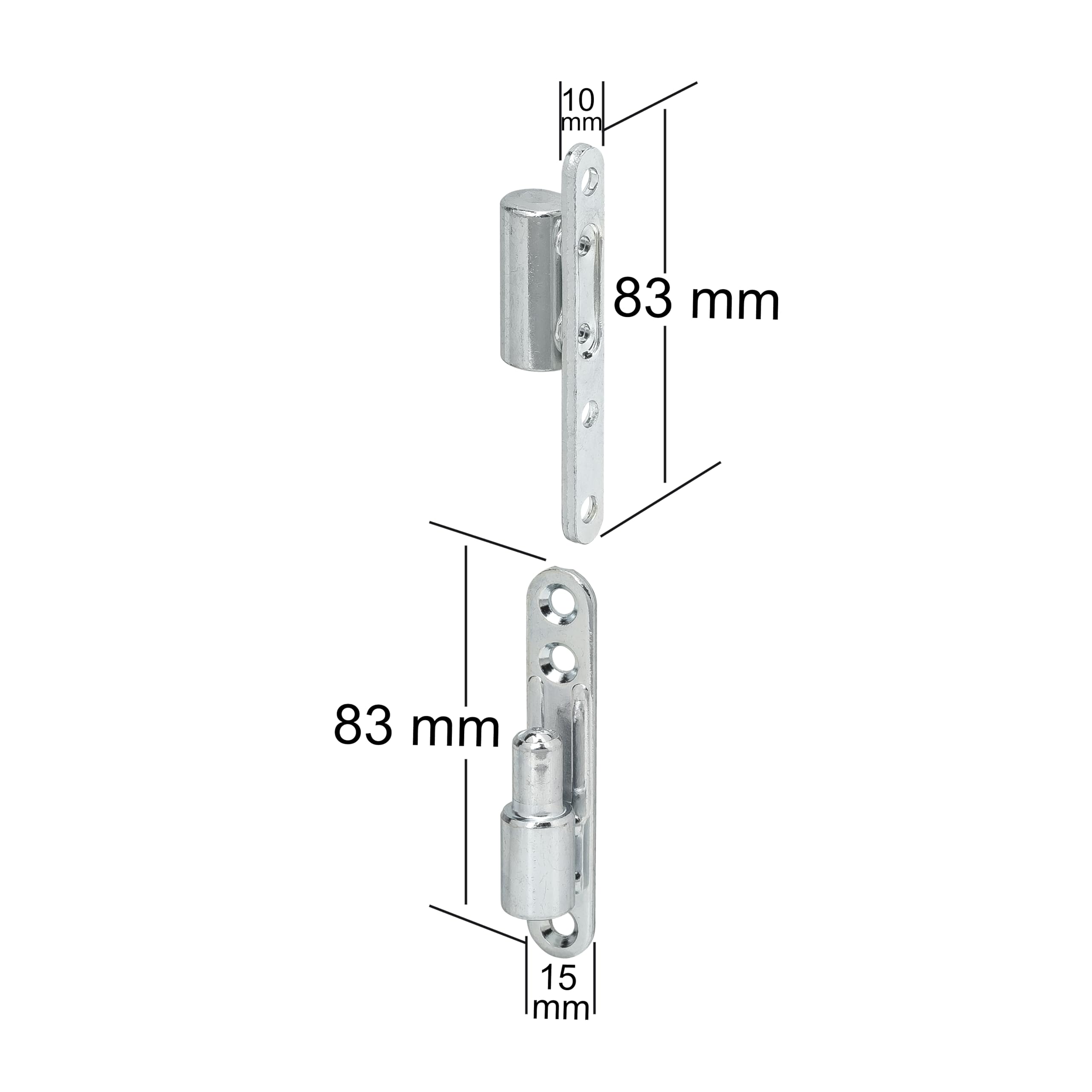 VORMANN Cinta de reparación, bisagra de puerta, bisagra de puerta, banda atornillable, banda para puerta interior, cinta de renovación para atornillar en marco y alas, juego de 2 unidades, acero