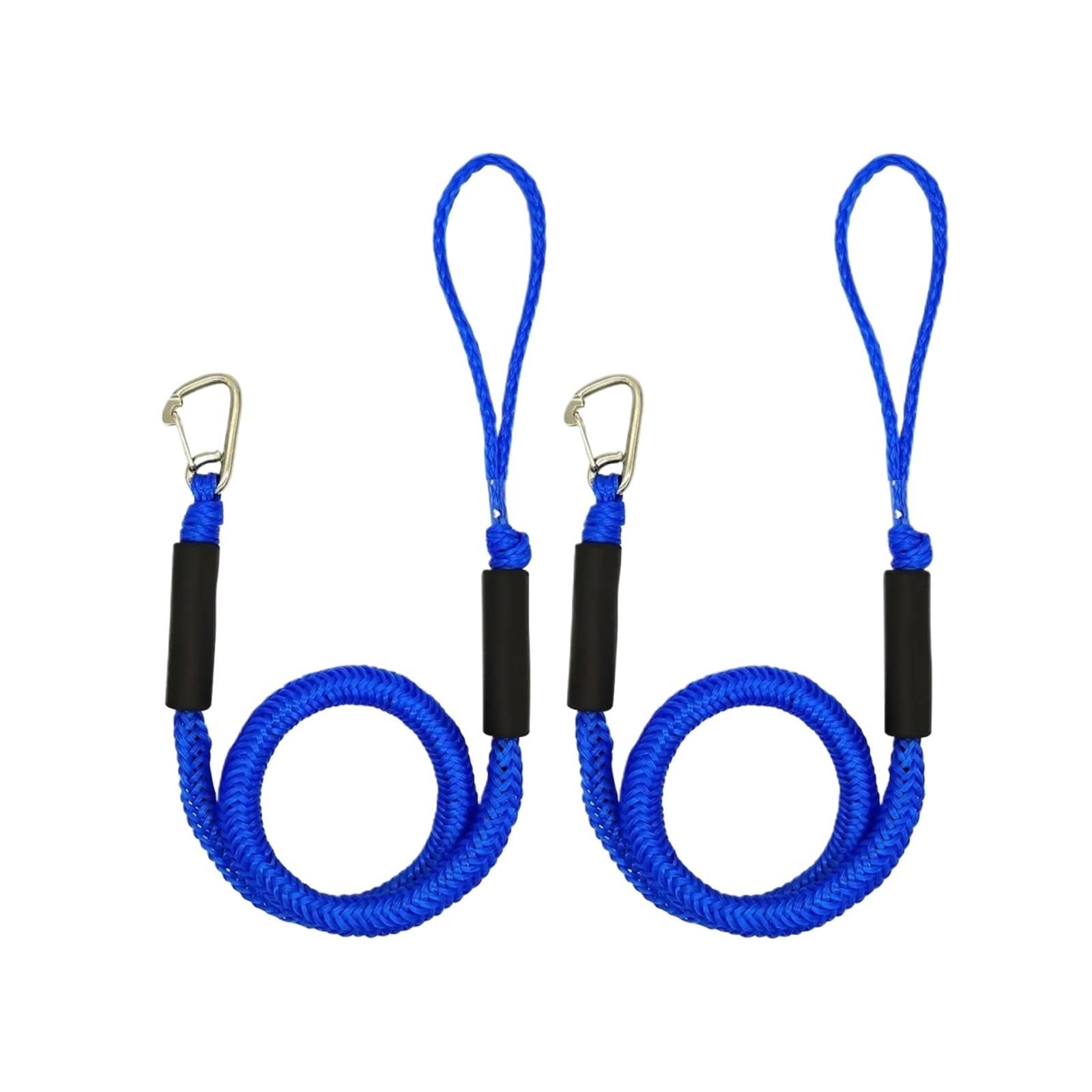 Soywim Blu Mooring Rope, 2Pcs Boat Bungee Dock Line With Loop Ropes For Docking Marine Rope Cord Tie Down(Blu)