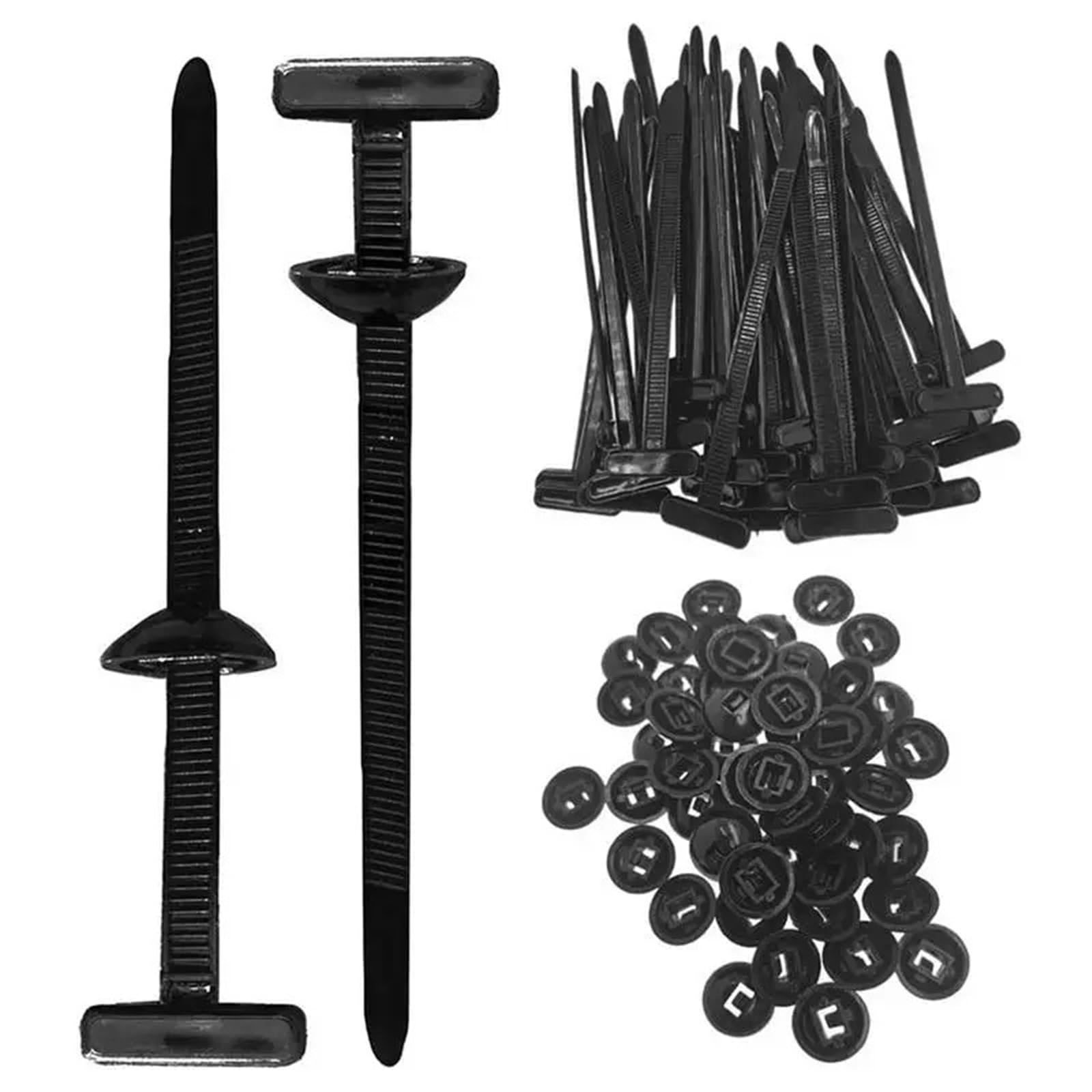 Yangshe One Color 1000Pcs Nylon Universal Cable Tie Buckle Self-Locking Zip Ties Holder For Auto Repair Quick Fix