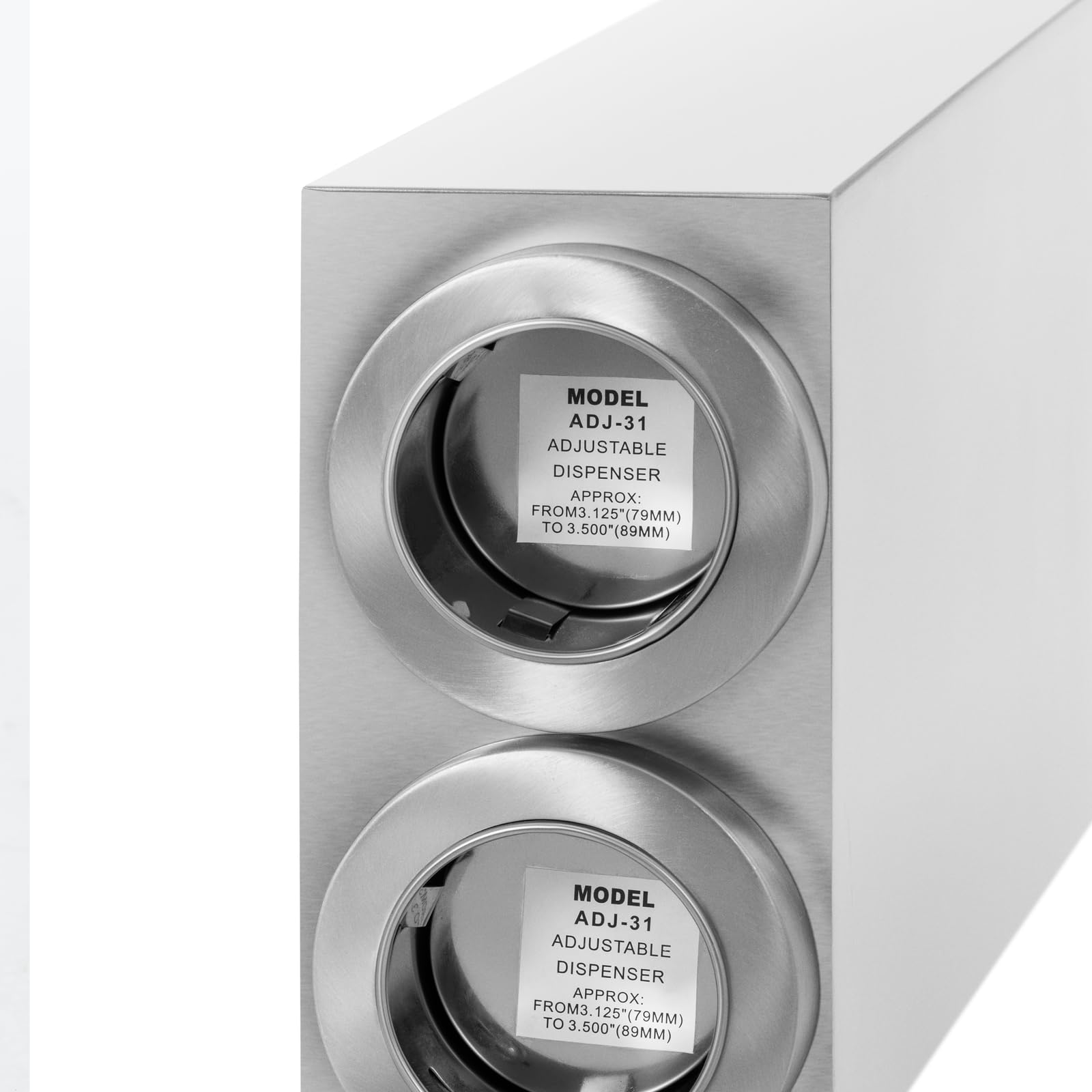 Royal Catering RCCD-02 Becherspender zweifach Edelstahl für Becher mit bis 89 mm Durchmesser Einwegbecher-Spender Kaffeebecherspender