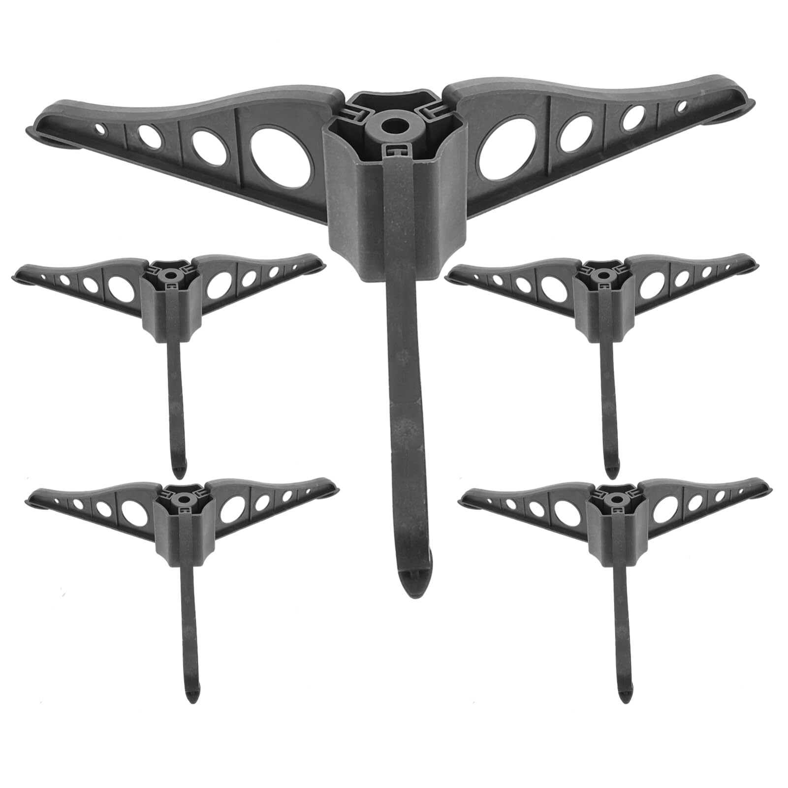 FOMIYES Christmas Tree Stand, 6Pcs Plastic Artificial Christmas Tree Stand Christmas Tree Holders Stands for Xmas Tree, Black Replacement Xmas Tree Stand Base for Artificial Trees