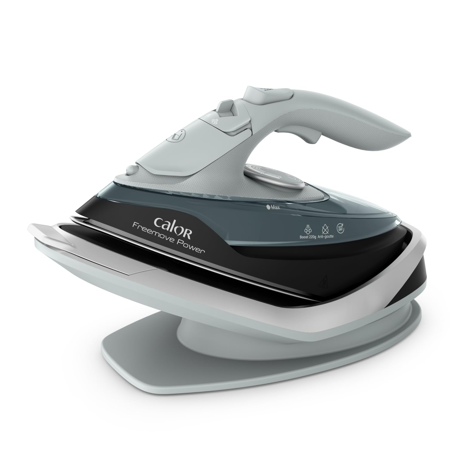 Calor Freemove Power Bezprzewodowe żelazko parowe, 2600 W, ciągły przepływ 40 g/min, prasowanie 220 g/min, wydajne, lekkie, FV6672C0
