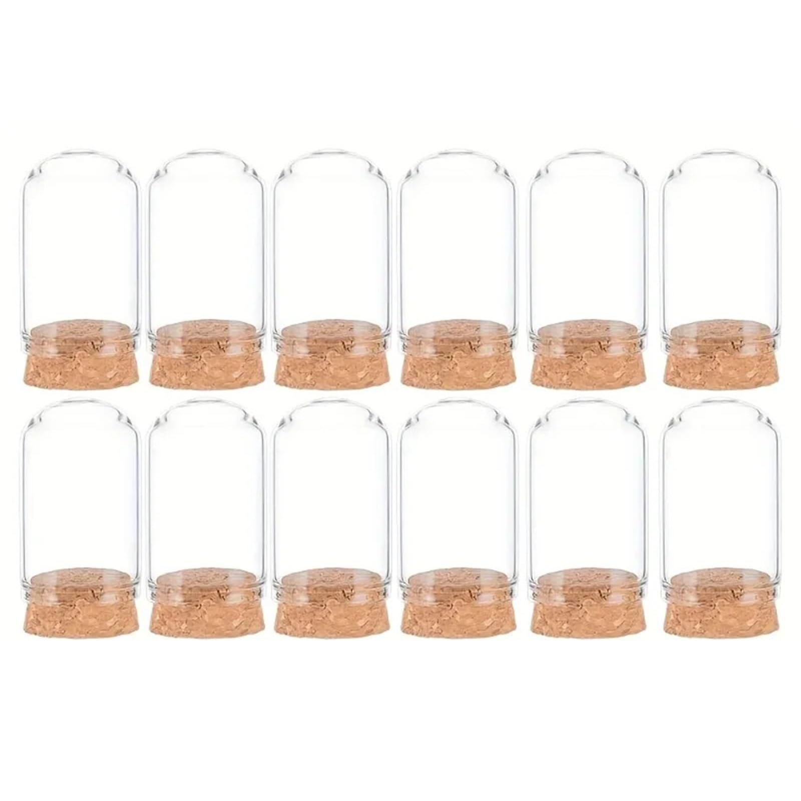 ZYAYNG 24 Pack Glass Cloche Dome Wedding Decorations Bottles With Cork Stoppers Decoration Message Bottle For Display(3x6cm)