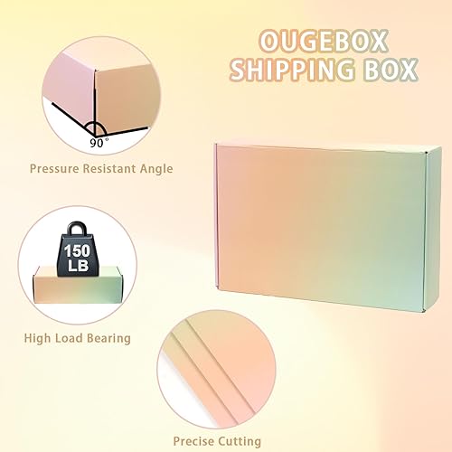 Miniatura 4 de Paquete de 30 cajas de envío coloridas de 9 x 6 x 2, tamaño mediano, cajas de cartón para embalaje de pequeñas empresas