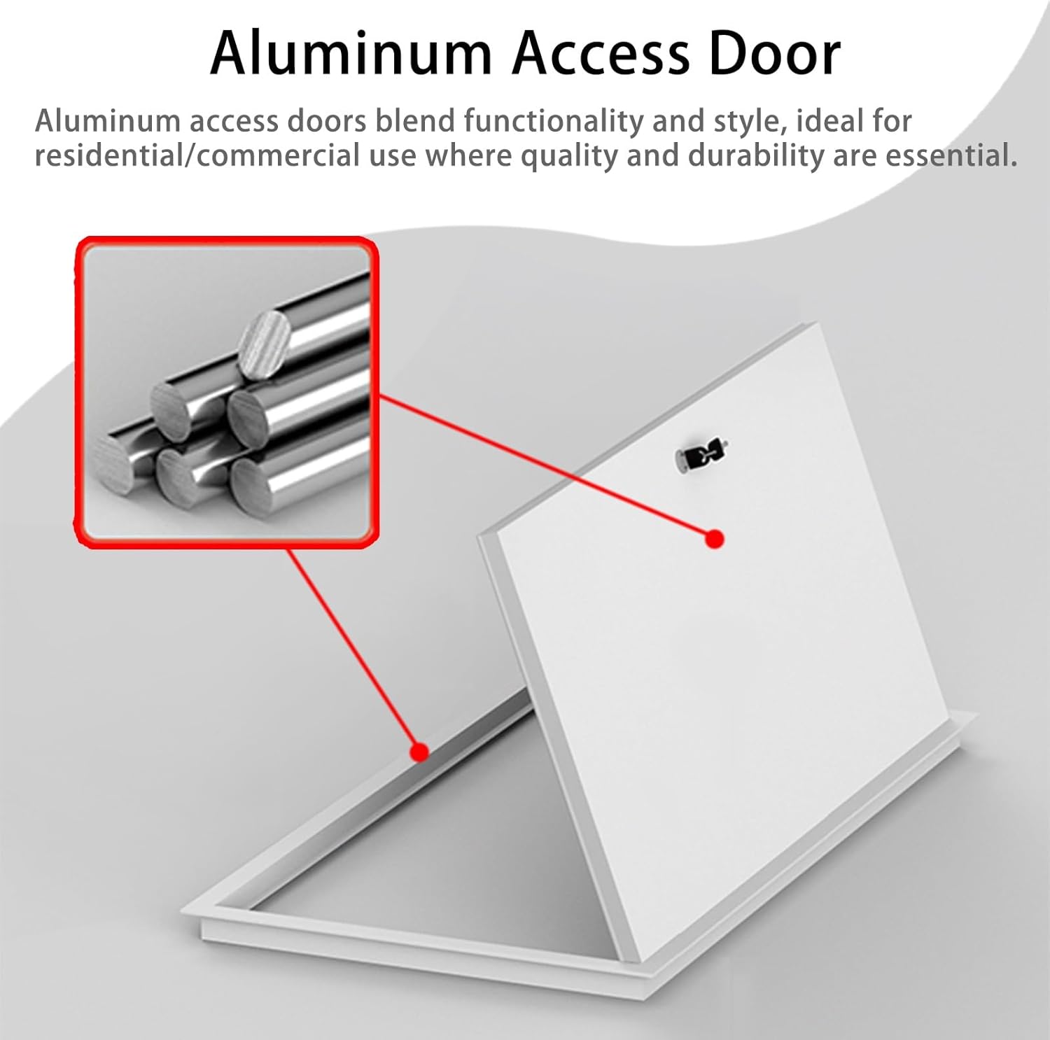 LZMZMQ Plumbing Insulated Attic Access Door with Locking, Heavy Duty Service Access Hole Cover, Not Flimsy Wall Hatch Access Door for Security Systems HVAC Duct Systems(100x110cm(40x44in))