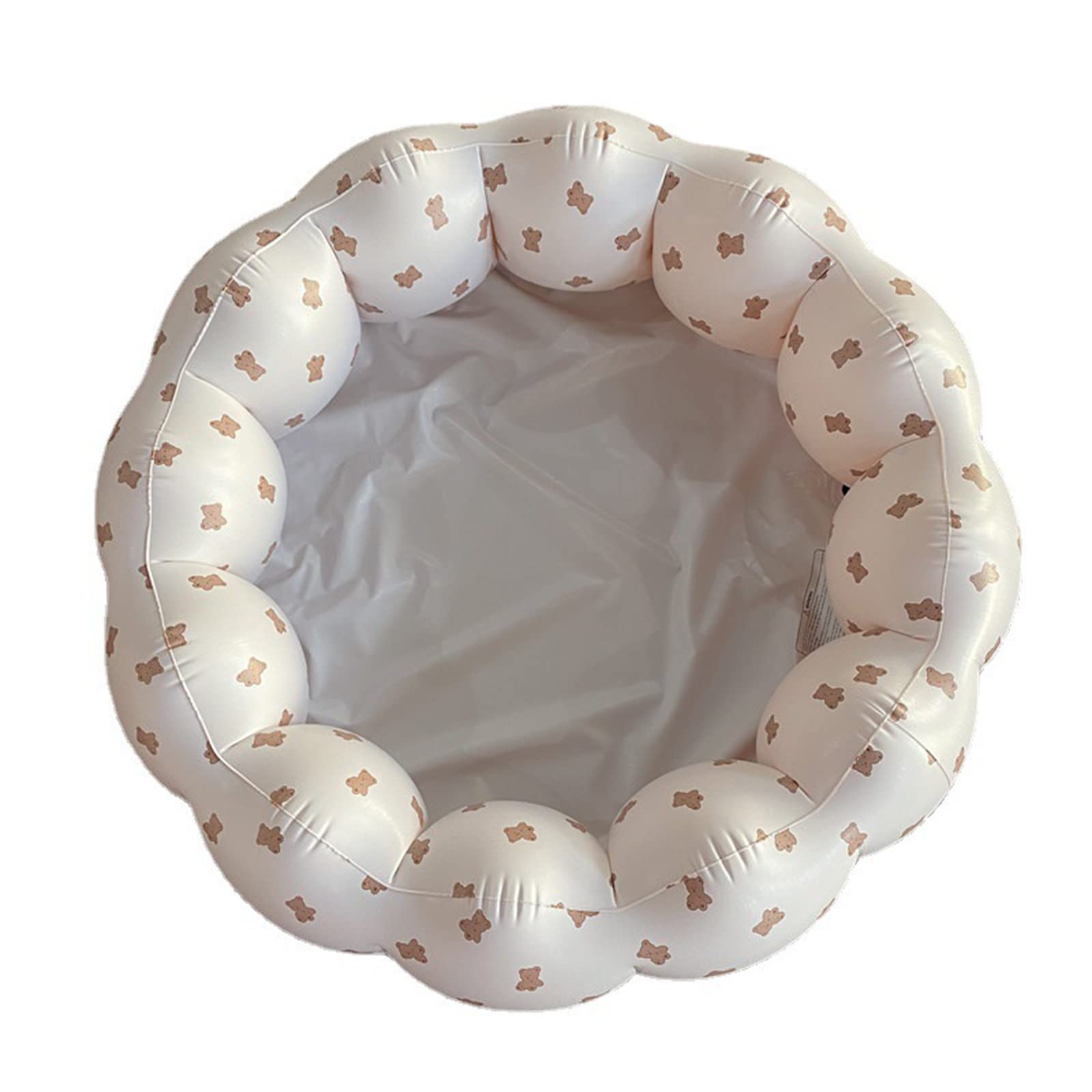 Inflatable Kiddie Pool for, Foldable Baby Balls Pit with Soft Round Baby Playpen, Large Kiddie Pool Toy Small
