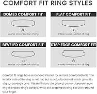 Vista 8 de King Will - Anillo de titanio de 3 mm, 5 mm, 6 mm, 7 mm, 8 mm, 9 mm, acabado mate, ajuste cómodo, borde biselado