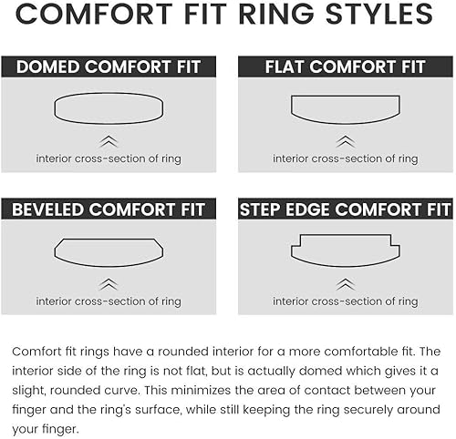 Miniatura 8 de King Will - Anillo de titanio de 3 mm, 5 mm, 6 mm, 7 mm, 8 mm, 9 mm, acabado mate, ajuste cómodo, borde biselado