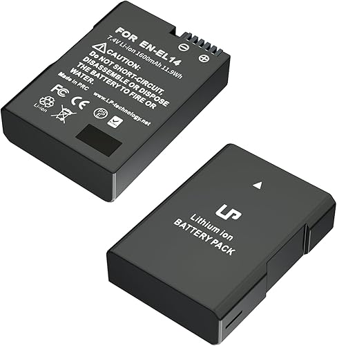 EN-EL14 EN-EL14a Cargador de batería, LP Cargador LCD de doble ranura compatible con Nikon D3100 D3200 D3300 D3400 D3500 D5100 D5200 D5300 D5500