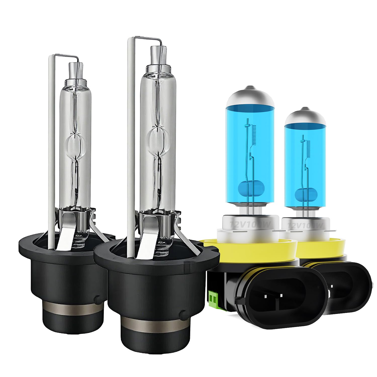 D4S HID Headlight Bulbs Toyota Avalon 2011-2017,D4S H11 Low Beam Fog Light Replacement Bulb - Xenon Headlight Bulbs 6000K White,Easy Installation,4PCS