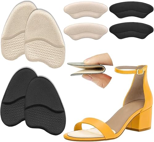 Beautulip Almohadillas metatarsianas para mujer, almohadillas antideslizantes para zapatos de punta abierta, cojines de bola de pie, relleno de