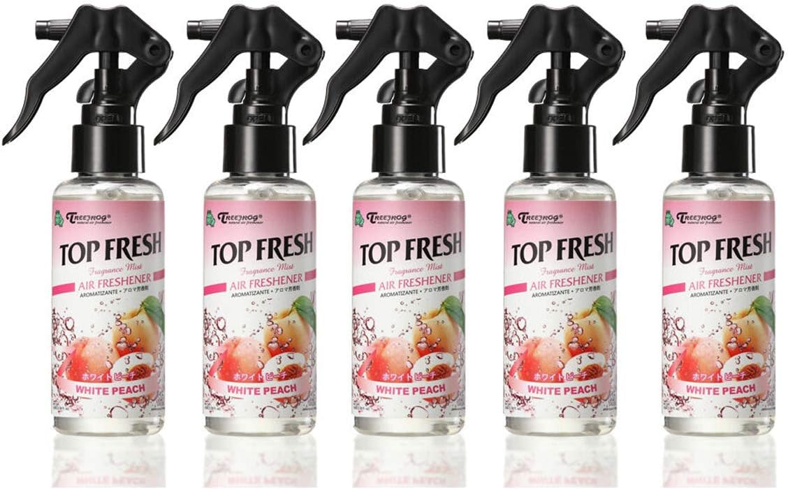 5 Pack Treefrog White Peach Scent Fragrance Mist Spray Tree frog Top Fresh Air Freshener