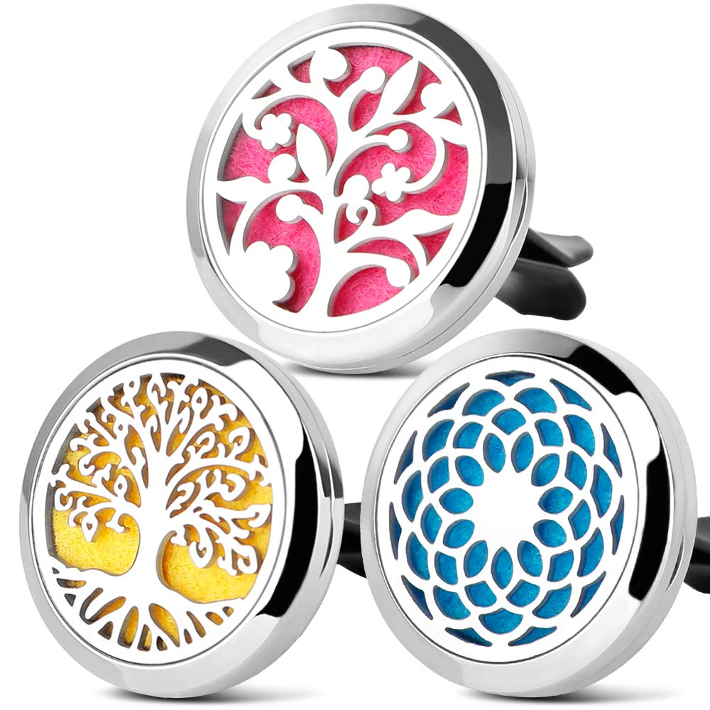 Amazon.com : 3 Packs Car Diffuser Vent Clip Essential Oil Car Diffuser ...