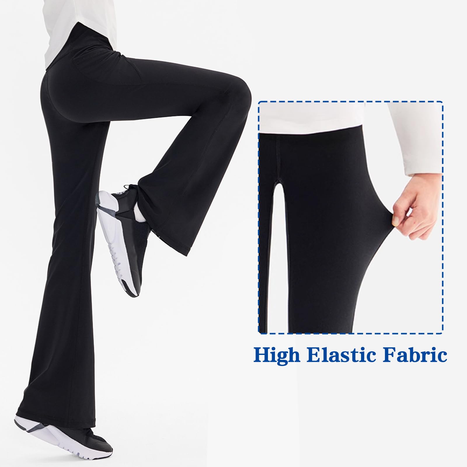 Pantalones Acampanados Deportivos Yoga Niña con Elasticidad