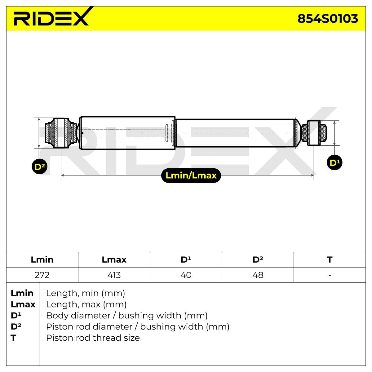 RIDEX 854S0103 2x Ammortizzatore Posteriore Compatibilità con OPEL ZAFIRA B A05
