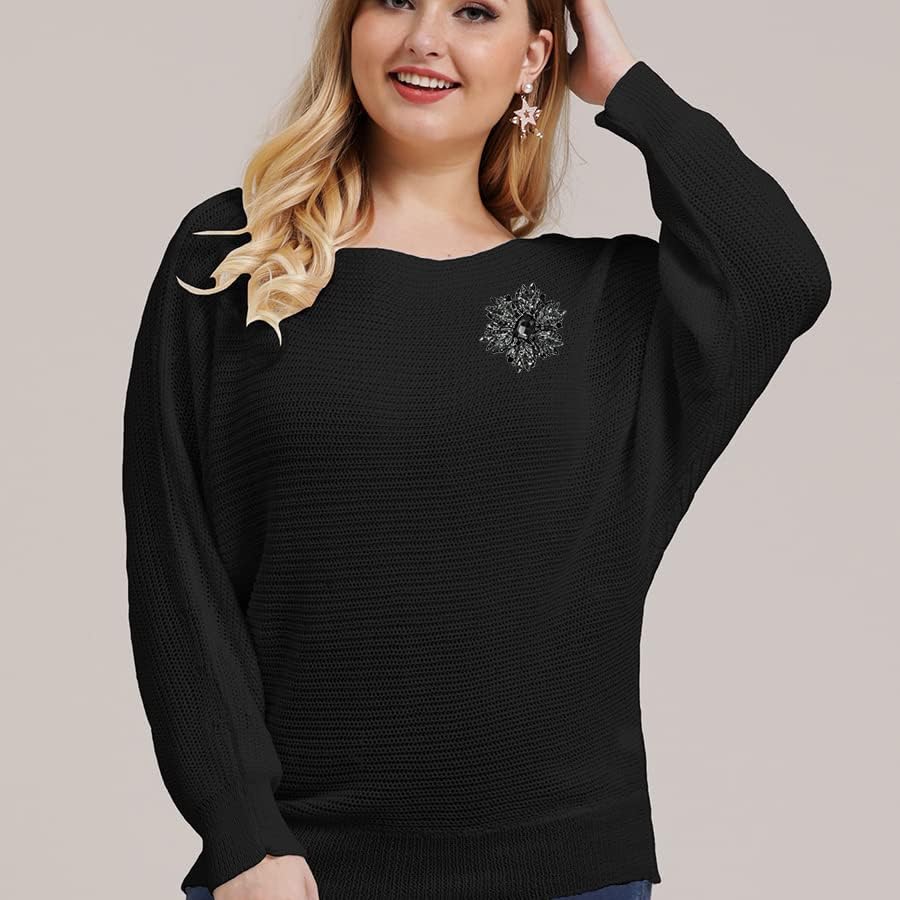 YOQUCOL Sunflower Shape Crystal Big Large Heavy Brooch Pin Rhinestone Scarf Decoration Corsage Cloth Pin for Women Girls - Image 2