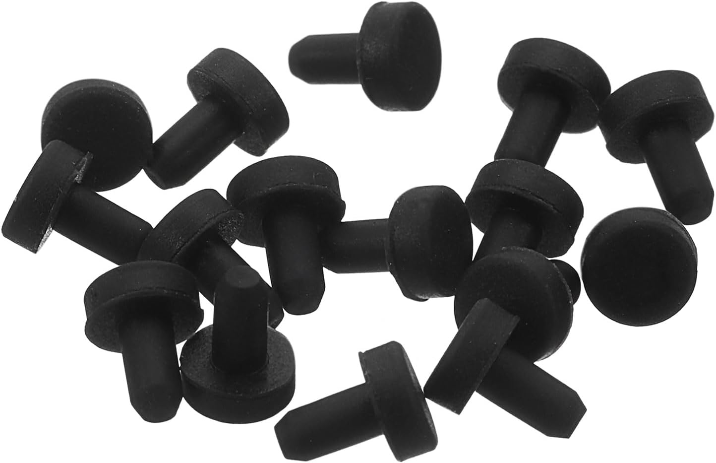 uxcell 32 Pieces Black Rubber Stopper, 2.7mm Plug Holes for 2-2.5mm/0.08-0.1" Hole 2-2.5 mm 32