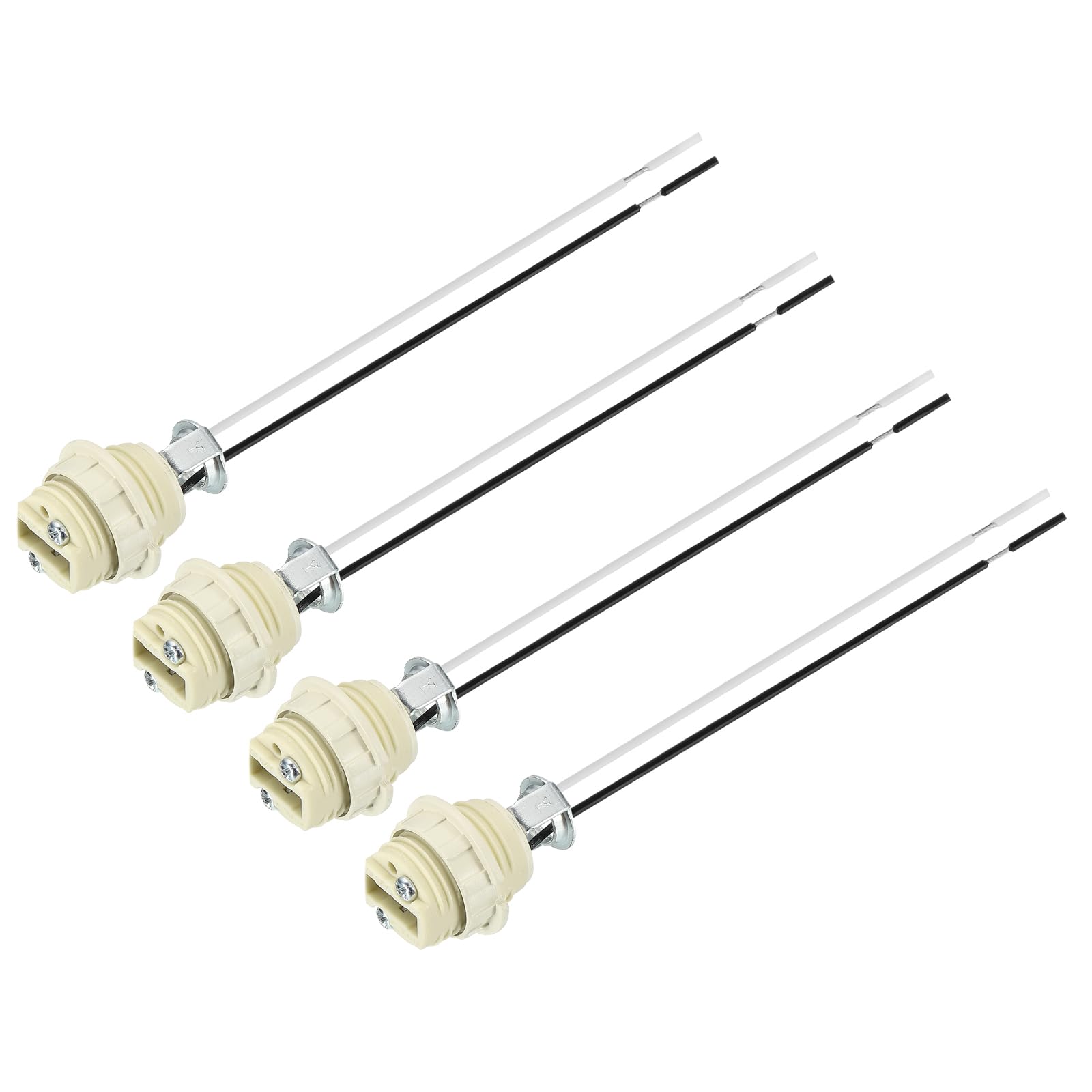 VIAPUICE G9 Ceramic Base Socket with Plastic Ring - Beige 4Pcs