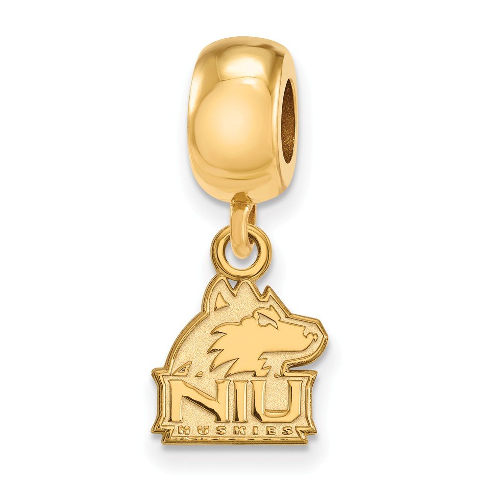 Northern Illinois Extra Small (3/8 Inch) Dangle Bead (Gold Plated)