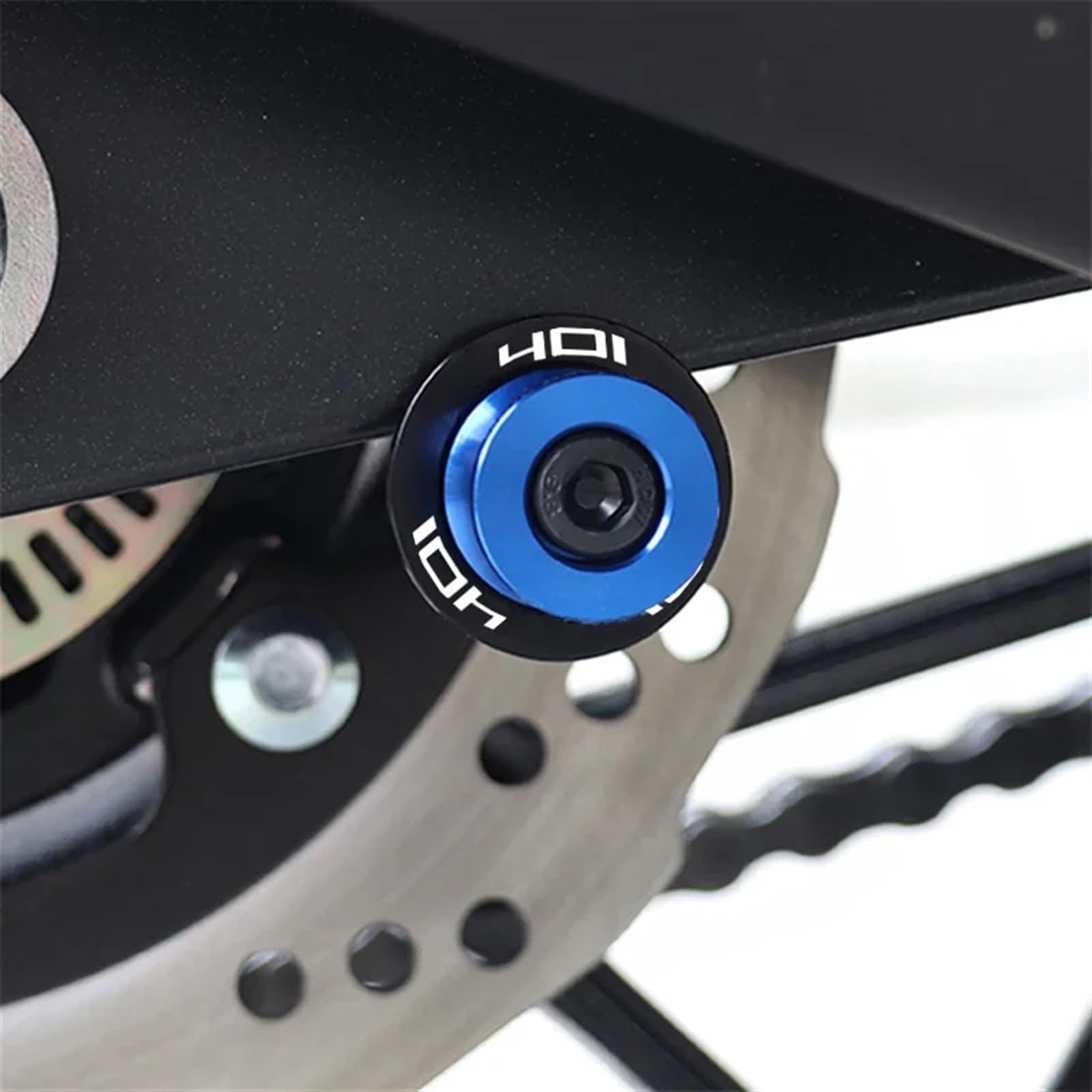 Passend for Husqvarna Svartpilen 401 701 125 250 Motorrad CNC Aluminium M10 Schwingenspulen Schieberständerschraube 10MM Schrauben Zubehör Hinterer Kipphebel mit Gewinde(Black-401)