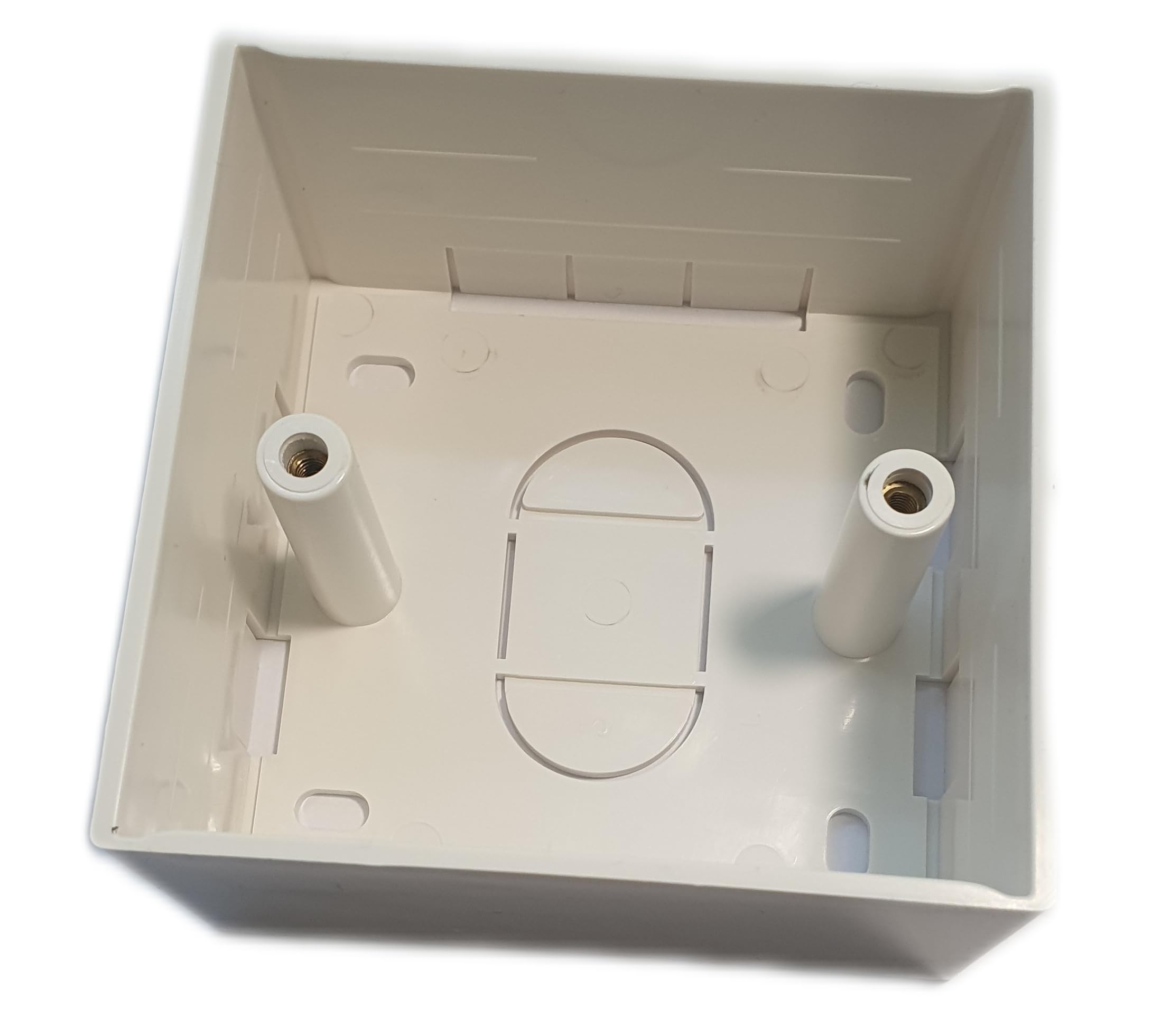 FOURKAY Single Gang Patress Box for Surface Mounting a HDBT Wallplate Extender. 45mm deep, White