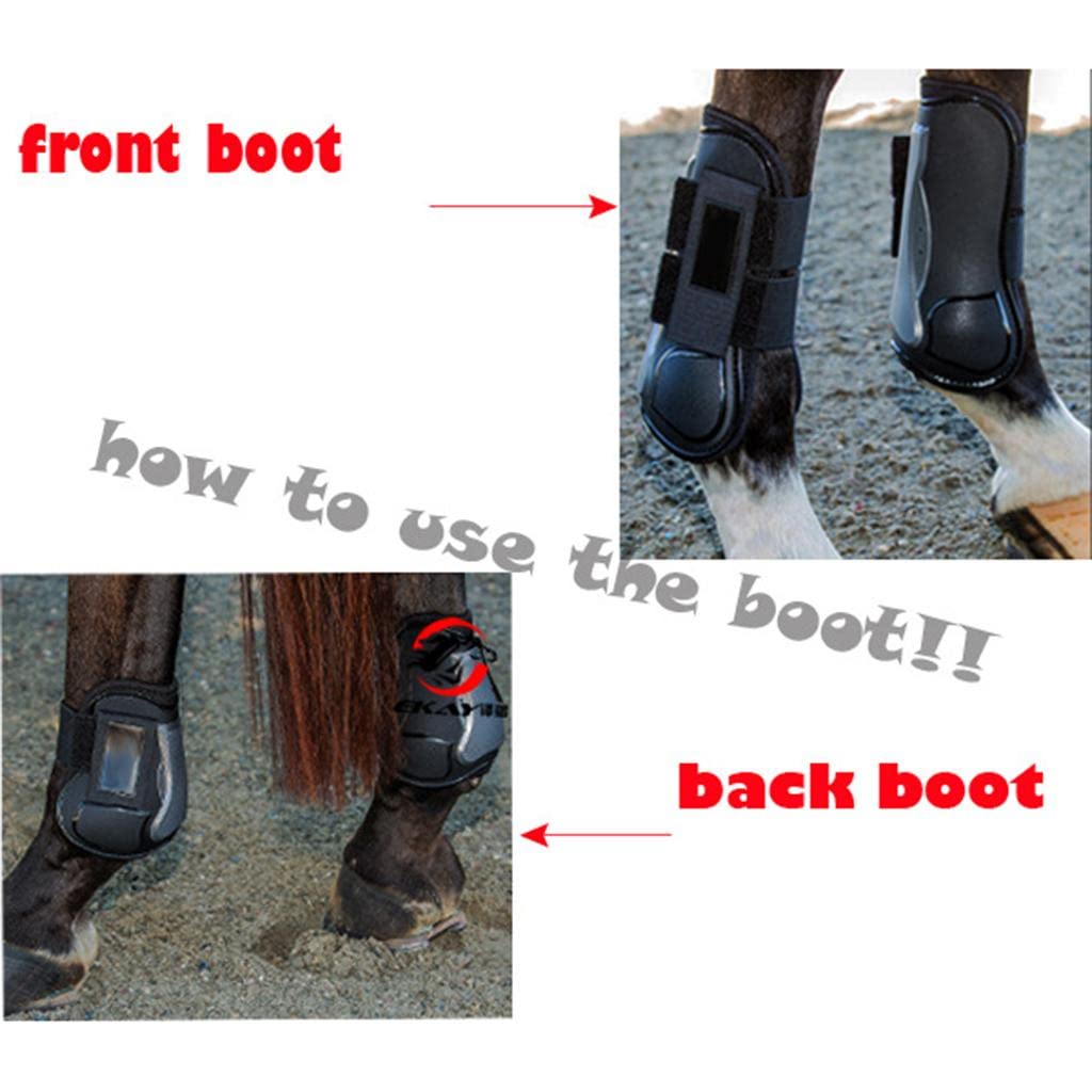 Botas Protectoras para Tendones de Caballo de 4 Piezas, Polainas de Equitación, Botas de para Caballos, Botas para El Cuidado de Los Cascos,
