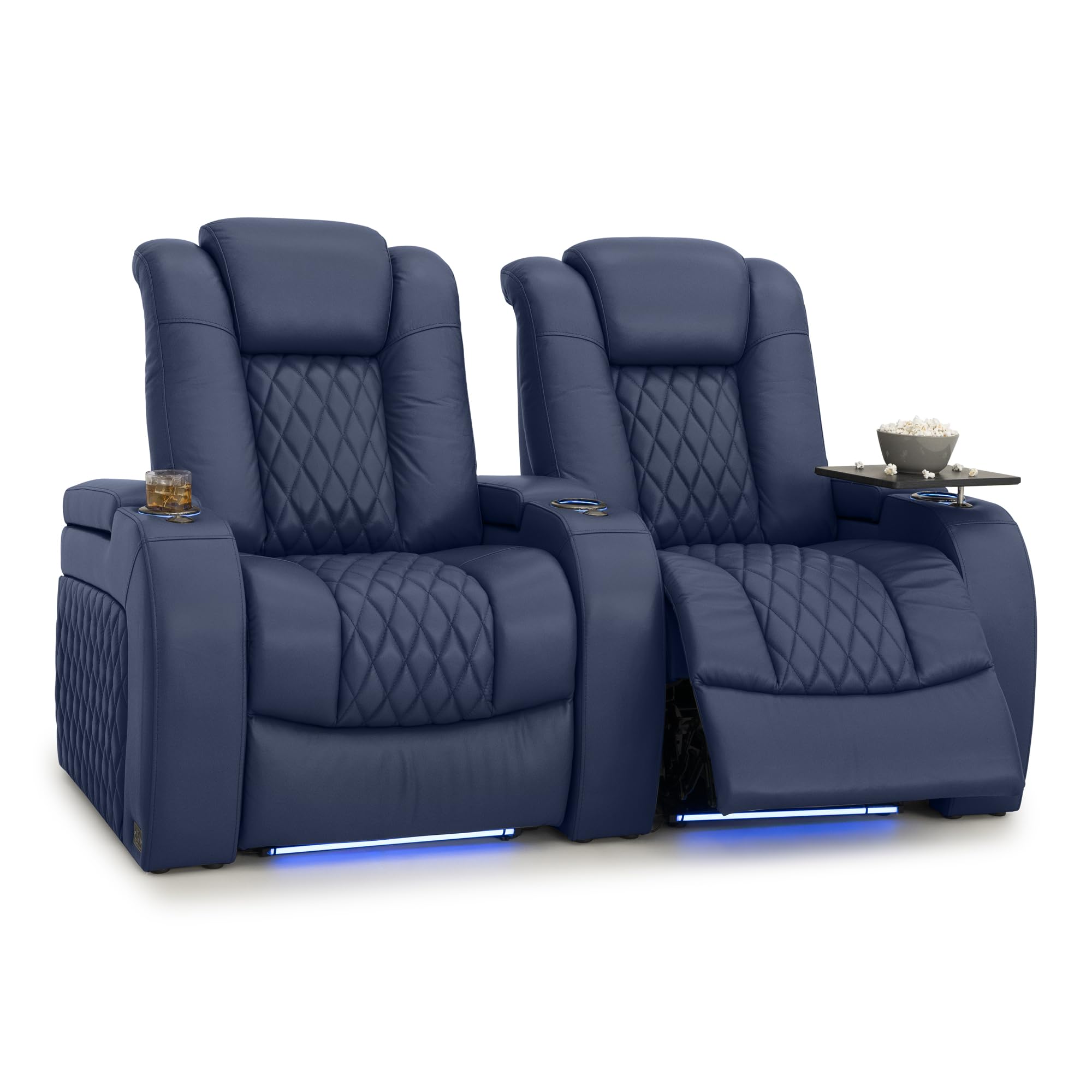 Seatcraft Diamante Home Theater Seating Navy Blue Row of 2