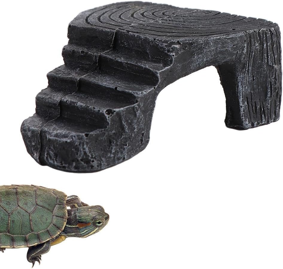 Turtle Basking Platform Triangle Climbing Platform, Reptile Habitat Rock Decor Tortoise Hideout Aquarium Habitat Decor Rock, for Frogs Lizards Geckos